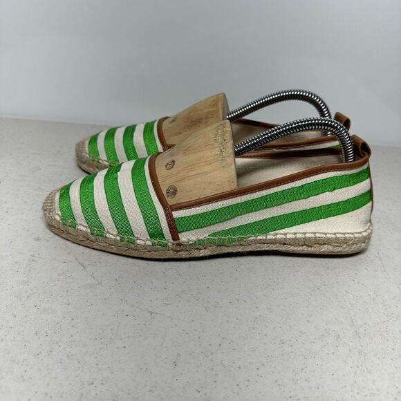 KATE SPADE NEW YORK LIDO sparkle striped lace up espadrilles flats shoes 8 M - Picture 4 of 8